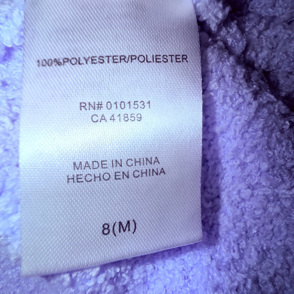 Disney Stitch Sweater Kids S 8 Purple NEW Fuzzy Eyelash Knit Mad Engine Pullover - Picture 5 of 8